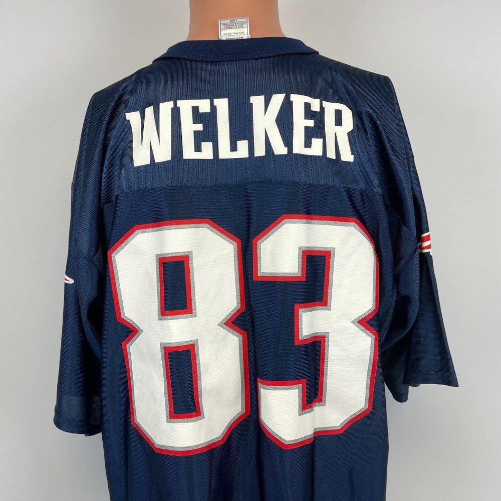 Wes Welker New England Patriots Replica Jersey NFL Football Blue Size L